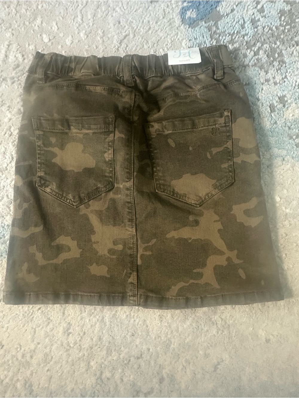 Grace & Lace Olive Camo Mini Skirt